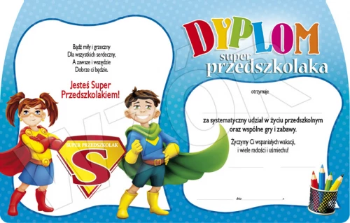 Dyplomy super przedszkolaka - DS56 (składane)